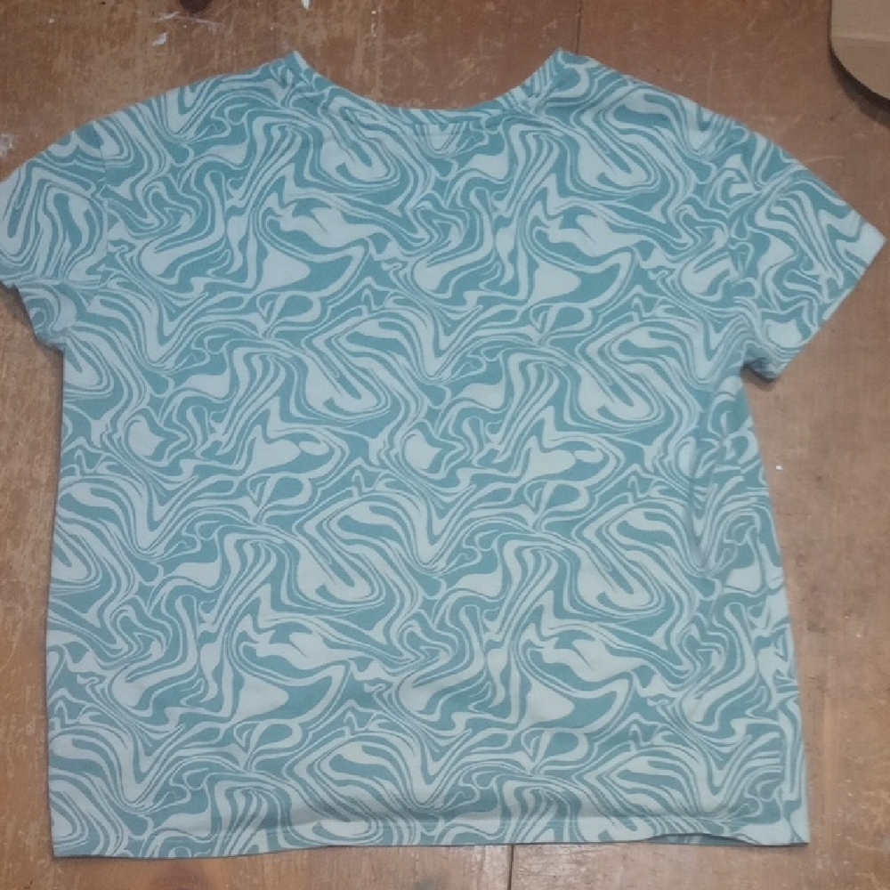 Stylish Blue Patterned Women's Top